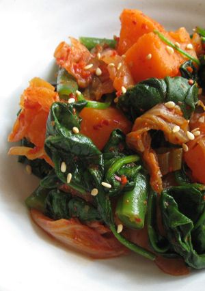A picture of Kimchi & Sweet Potato Salad.