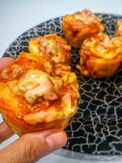 Una foto de Muffins-pizza con vaporera
