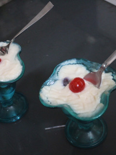 Una foto de Copa de uvas con menjar blanc