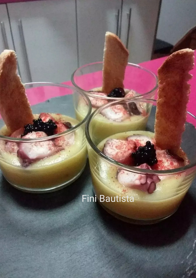 Una foto de Pulpo con cremoso de patata
