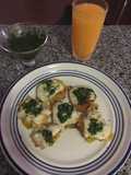 Patacones con queso pepper jack