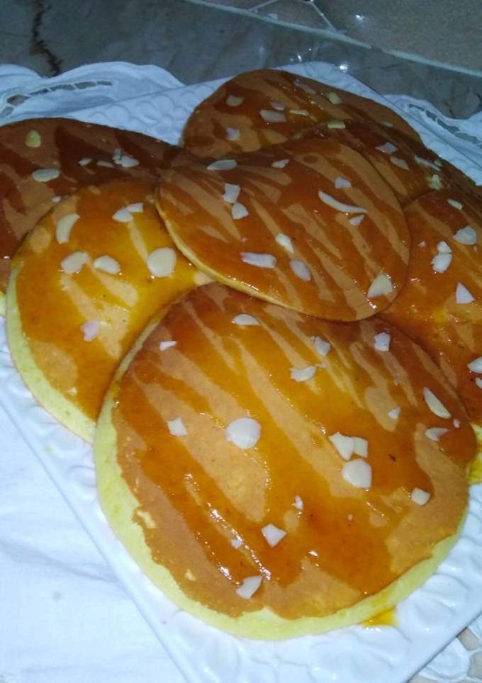 فطائر البان كيك بعصير البرتقال