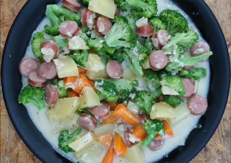 Resep Brokoli Saus Keju yang mudah