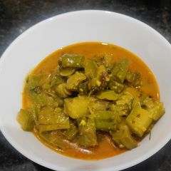 A picture of Ridge gourd (turai) bhaji.