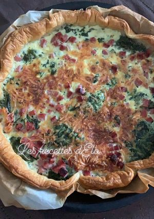 Une photo de Quiche épinard /jambon