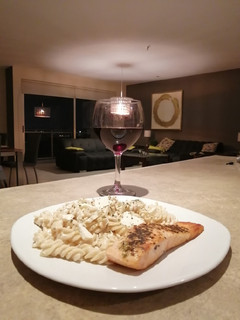 Una foto de Pasta alfredo
