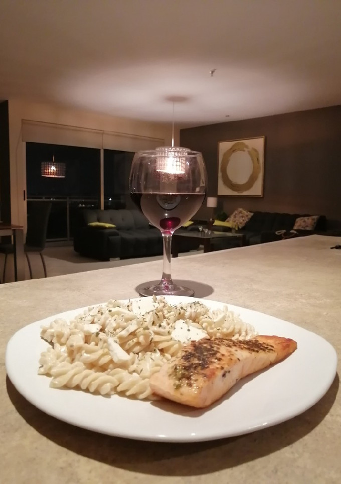 Una foto de Pasta alfredo