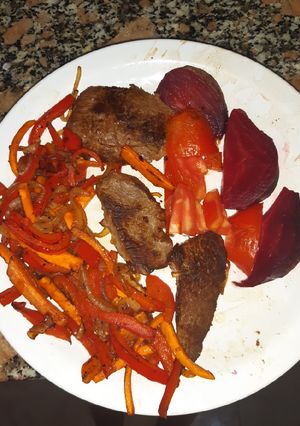 Una foto de Salteado de ternera a la plancha fitness