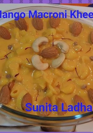 मैंगो मैकरोनी खीर (Mango macaroni kheer recipe in hindi) रेसिपी मुख्य फोटो
