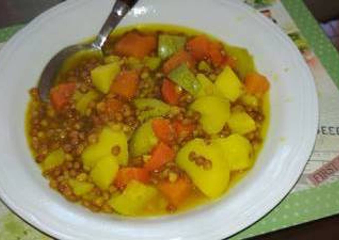 Potaje de lentejas y verduras