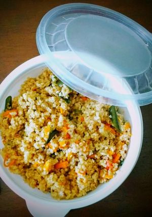 A picture of Broken Wheat Upma (Dalia Upma).