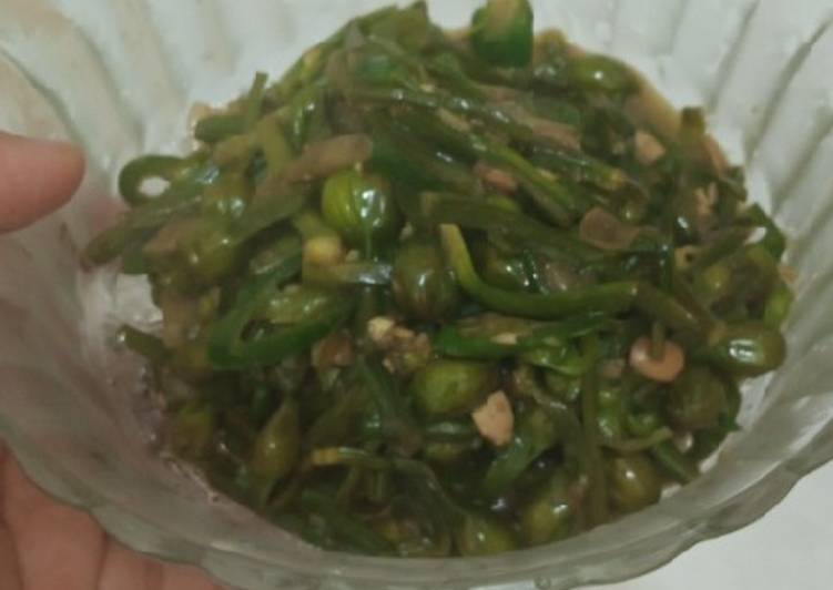 Enjer cabe ijo masak tauco