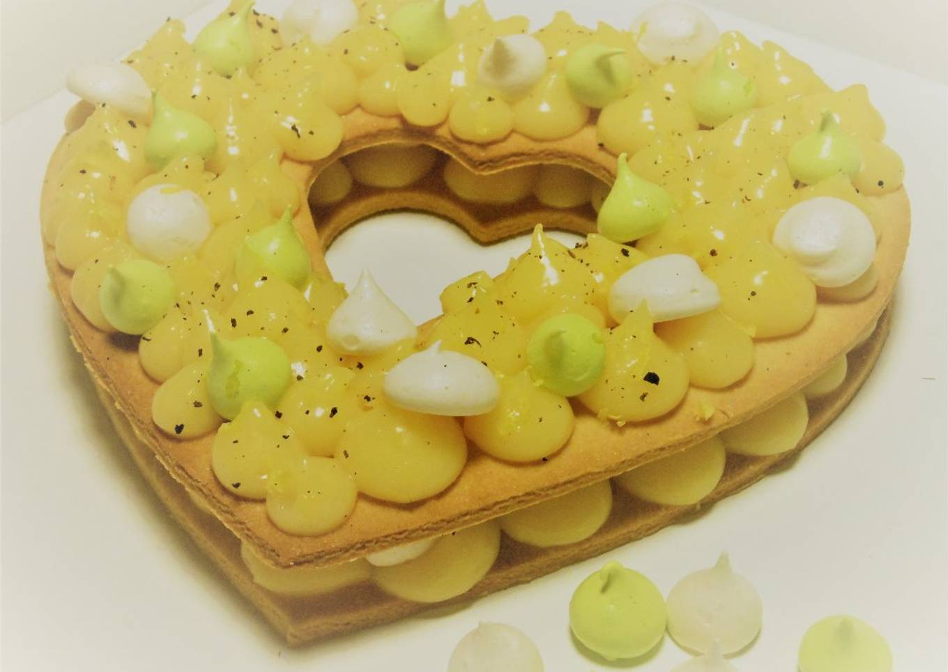 Tarte au citron en cœur façon number cake