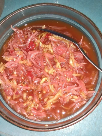 Cara Sederhana Membuat Resep  Rujak timun jeruk bali yang Bikin Ngiler, Bikin Ketagihan