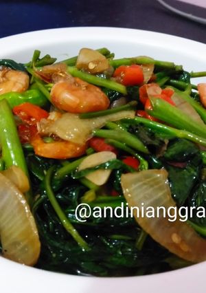 Foto resep Tumis kangkung udang