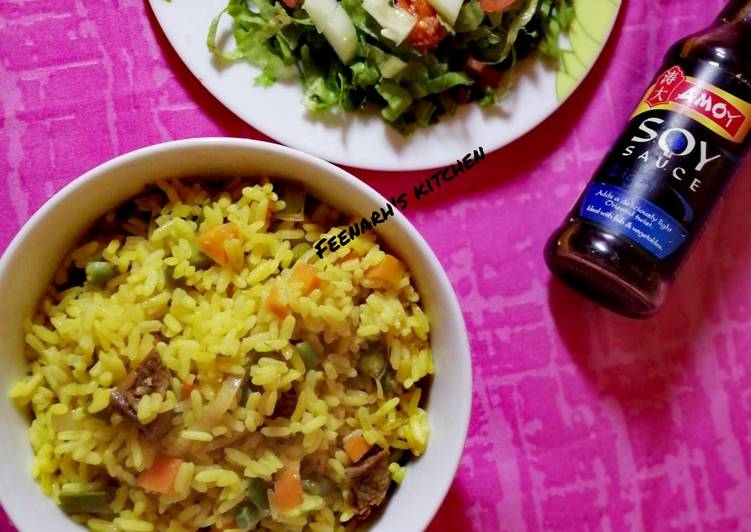 Recipe of Quick Turmeric Fried rice