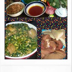 A picture of Okoro Soup.