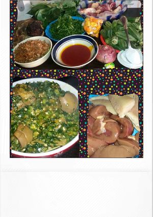 A picture of Okoro Soup.