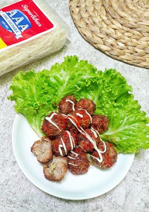 Foto resep Crispy Noodles Meatballs