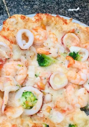 Hình của món Pizza hải sản.
