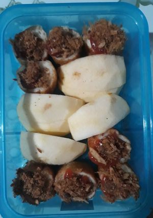 Foto resep Roti Tawar Goreng Isi Sosis Toping Abon