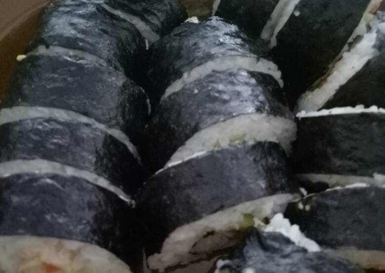 Kimbab sederhana dan enak (no tikar, pakai bahan2 ala kadarnya)