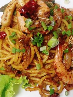 รูปของ สปาเก๊ตตี้ลาบกุ้ง