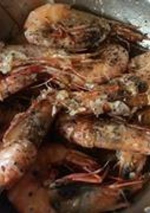 Hình của món tôm rang tỏi.