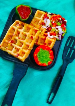 A picture of Vegetables Waffles.