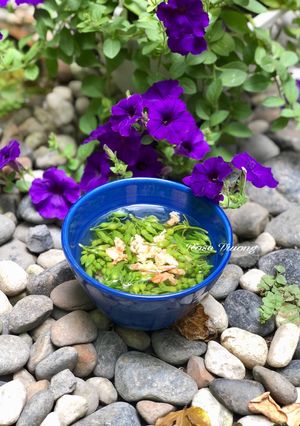 Hình của món Canh Bông Thiên Lý Nấu Tôm.