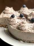 *EASY* NO BAKE Vegan Blueberry Cheesecake (NOT nut free)