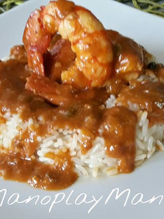 Una foto de Gambones en salsa de tomate en GME, F y G y tradicional