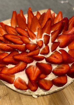 Une photo de Tarte au fraises sans cuisson 🍓