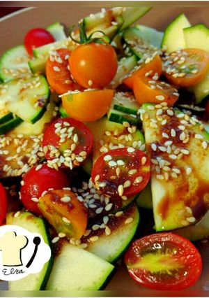 Foto resep Zucchini Salad with Homemade Asian Sesame Dressing