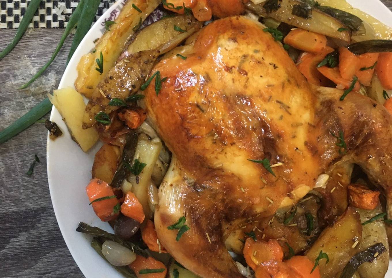 Classic Roasted Rosemary Chicken - Ayam Panggang Oven Mudah