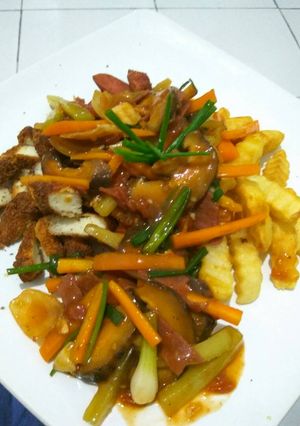 Foto resep Chicken stik saus jamur