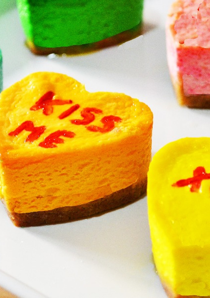 Una foto de Tarta de queso corazón