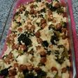 Brócoli gratinado con carne