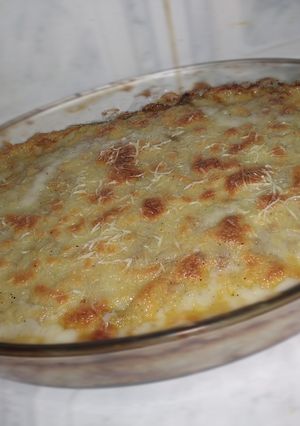 صورة لوصفة غراتان الخضر باللحم المفروم 😋