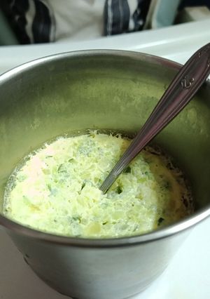 洋蔥小黃瓜寶寶蒸蛋 的食譜成品照片