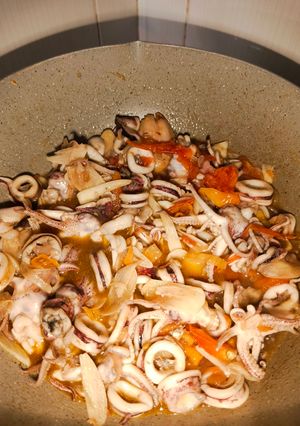 Foto resep Cumi Saos Mentega Simpel
