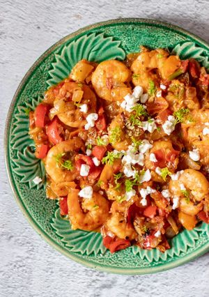 A picture of Prawn Saganaki 🇬🇷 🦐.