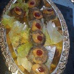 A picture of Mushroom keema kebabs.