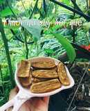 Chuối nướng bột quế cho bé.