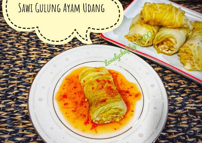 Resep Sawi Gulung Isi Ayam Udang Oleh Lovelychef By Tiedq Cookpad