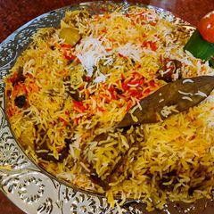 A picture of Mutton biryani.
