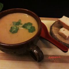 A picture of Carrot ginger soup.