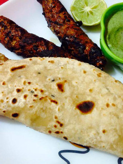 A picture of Chapati Seekh Kabab Roll.
