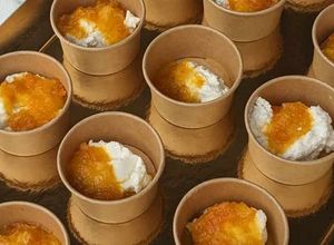 Une photo de Faisselle de chèvre et confiture de clémentines Corses