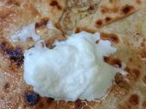 Potato parantha with white butter